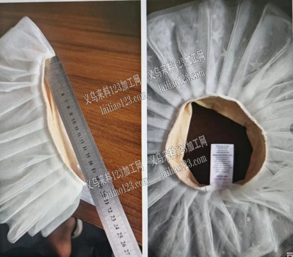 群踩线外发加工，如图，网纱缝纫外发加工，