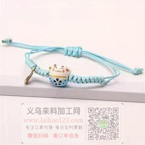 手工编织打结做红绳手链，如图，手工编织手