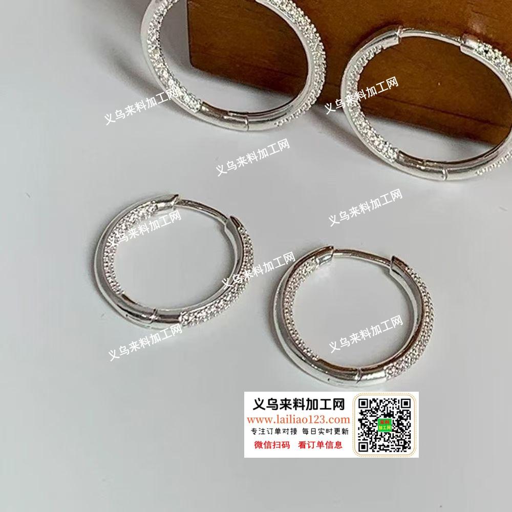 义乌商贸公司这个耳环订单，铜微镶耳环订单