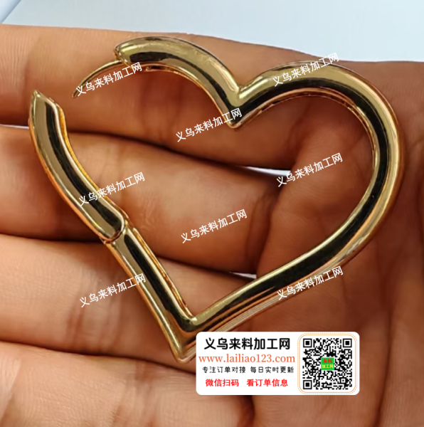 如图爱心款式耳环毛胚订单，如图，寻找工厂