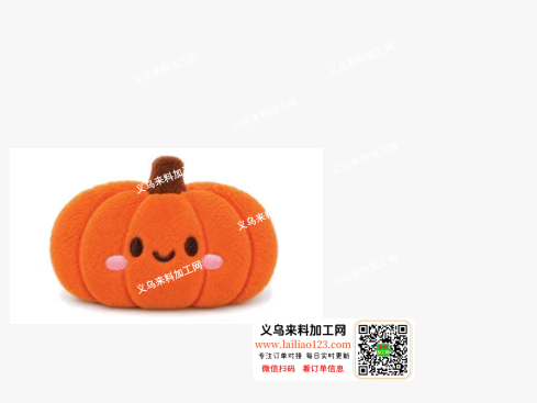 毛绒胸针成品订单，万圣节南瓜毛绒胸针订单
