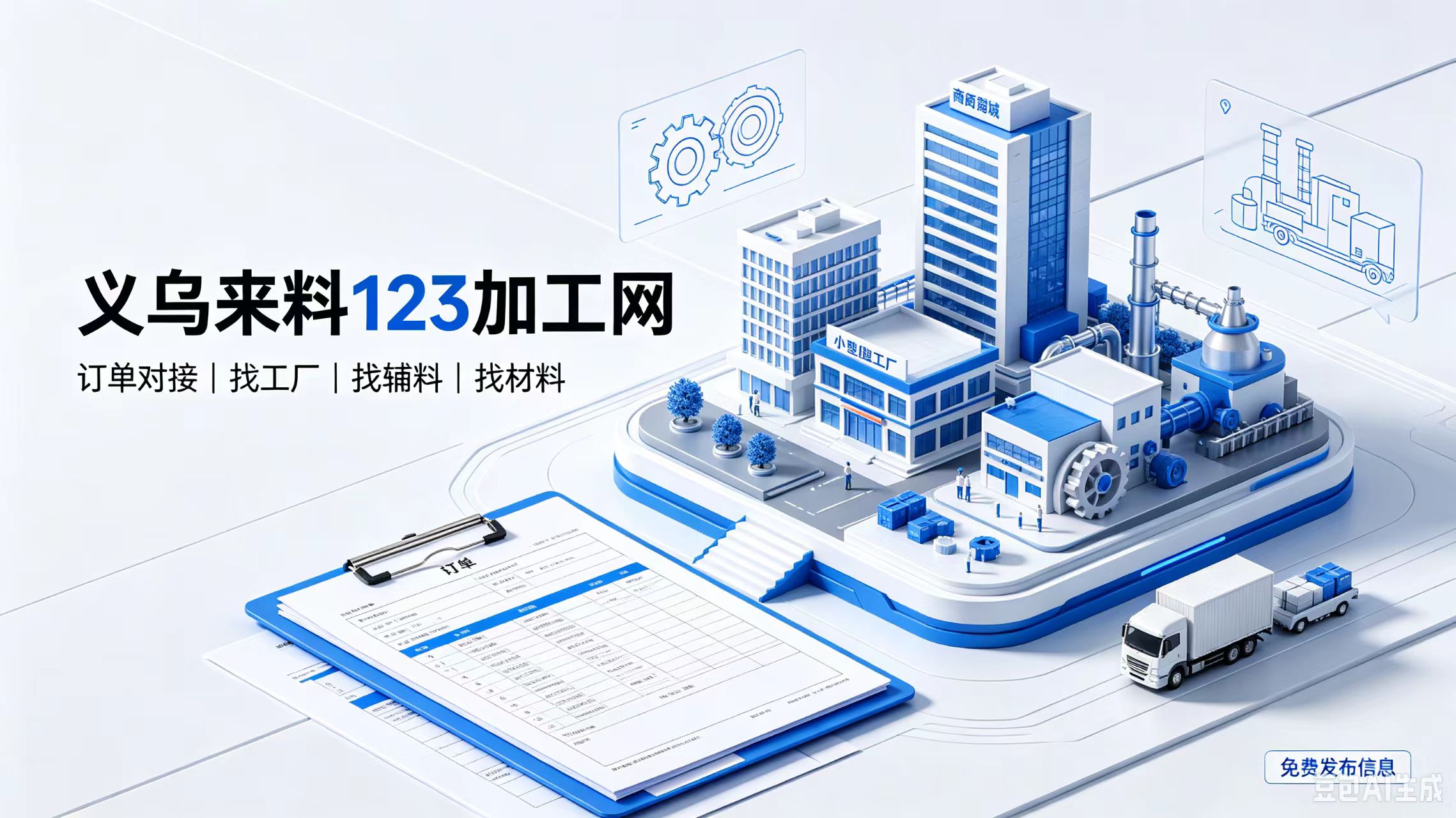 义乌来料123加工网：专注本地加工订单供需对接服务